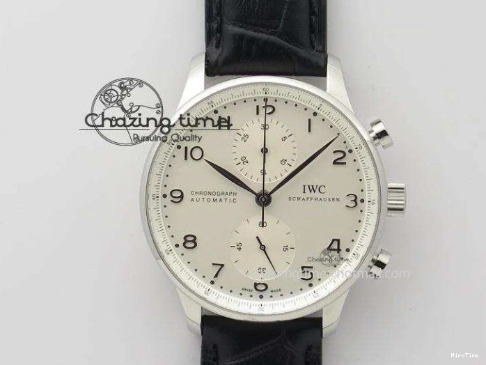 MIROTIME 1230 Portuguese Chrono IW3716 RSF 1:1 Best Edition Blue Dial on Black Leather Strap A RelaxedFit 7045